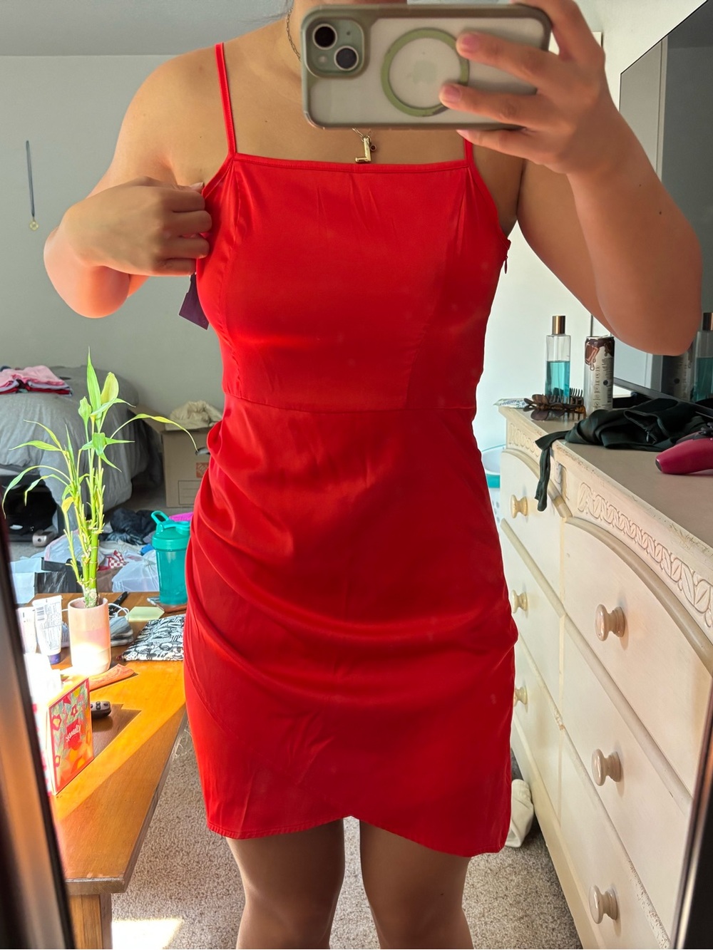 Women’s Red Strappy Mini Dress